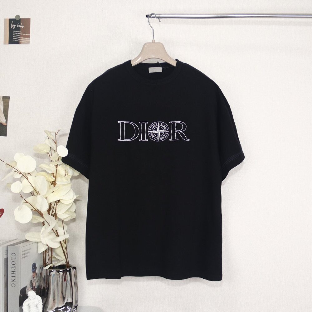 Stone Island X Dior co-branded embroidered logo short sleeves Size M